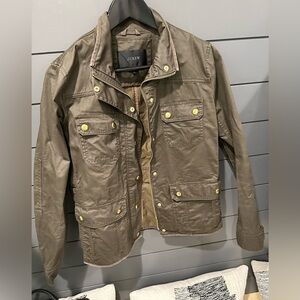 J. Crew Brown Utility Jacket with Military-Inspired Design